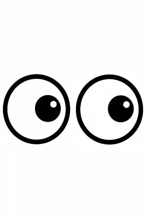 Глазки трафарет
