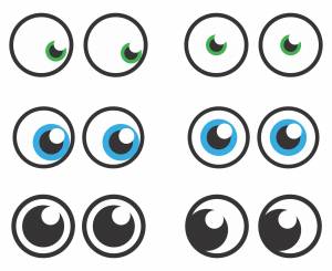 Глаза трафарет