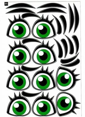 рисованные мультяшные глаза