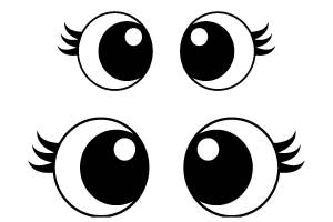 Глаза шаблон для вырезания