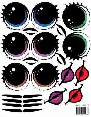 рисованные мультяшные глаза