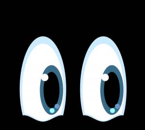 Мультяшные глазки на прозрачном фоне