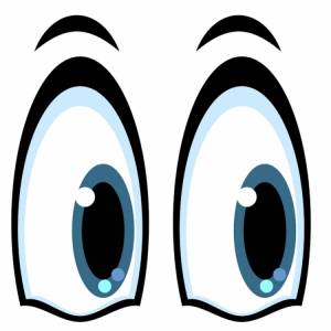 Трафарет глаза мультяшные