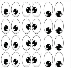 Глаза зайца шаблон