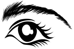 Глаза трафарет