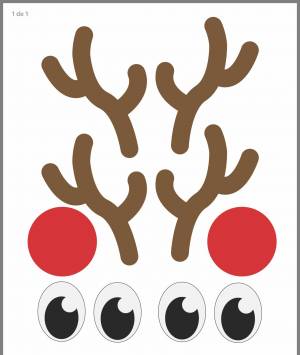 Трафарет глаза оленя