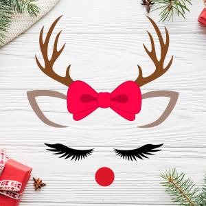 Трафарет глаза оленя