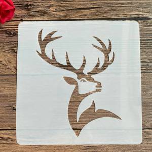 Форма для фотографий, с изображением оленя, трафареты для картин, 20 х20 см