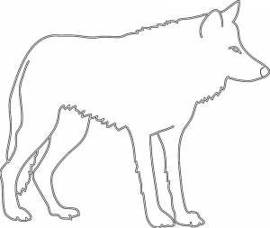 Раскраски Раскраска Контур волка контур волка Следы животных