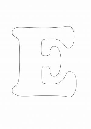 Трафарет буквы Е   листе