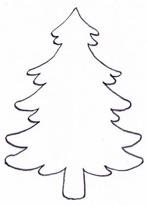 Шаблон елка рисунок
