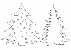 Елка трафарет для вырезания