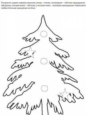 Рисунок елки на окно трафарет