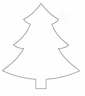 Елка трафарет для вырезания