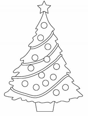 Шаблон елочка раскраска