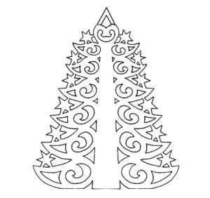 Трафареты большая новогодняя елка