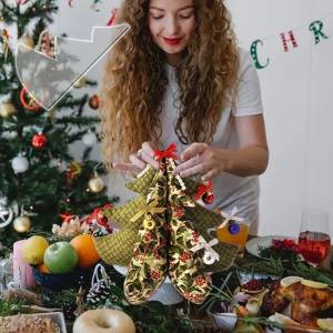 Креативный тканевый шаблон для шитья рождественской елки DIY стеганый шаблон набор трафаретов для вязания акриловое Рождественское украшение подарок