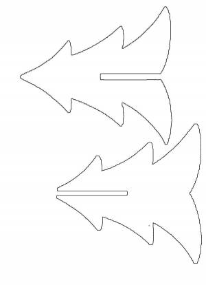 Раскраски Раскраска Шаблон трафарет для елки