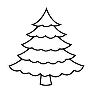 Картинка елка раскраска