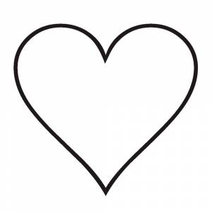Трафарет сердца для вырезания из бумаги