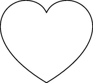 Раскраски Раскраска Шаблон сердца Сердечки