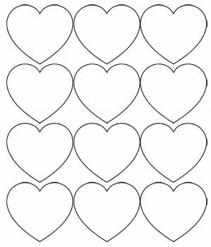 Трафарет сердце для открытки