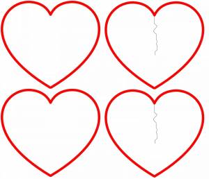 Трафареты простое сердце