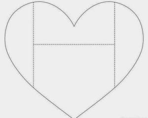 Трафареты оригами сердце