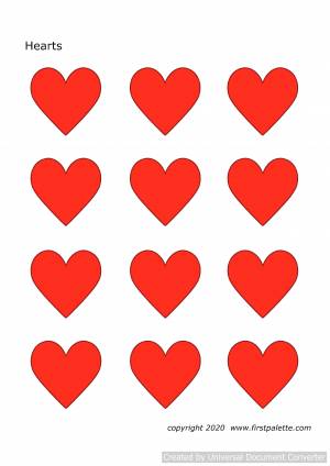 Трафарет сердце для вырезания из бумаги