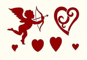 Шаблоны и трафарет сердце для вырезания из бумаги