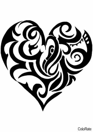 Трафарет Расписное сердечко для вырезания