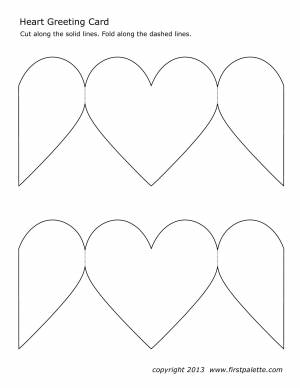 Сердечко открытка шаблон