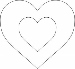 Трафареты сердце открытка
