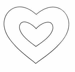 Трафарет сердечко для торта