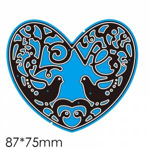 Пресс-формы в форме сердца птицы поздравительная открытка новый металлический DIY альбом бумага крафт тиснение трафарет украшение для поздравительной открытки