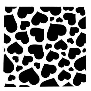 Трафарет в форме сердца многоразовый, большой, 1 шт