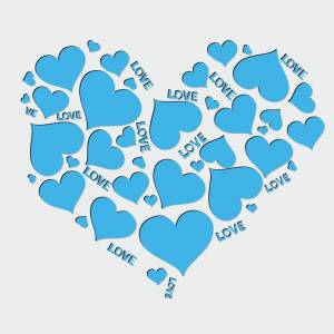 Трафарет Большое сердце