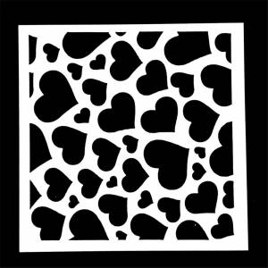 Трафарет в форме сердца многоразовый, большой, 1 шт