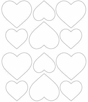 Трафареты маленькое сердце