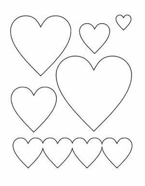 Трафарет сердце для вырезания из бумаги