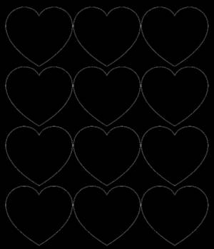 Трафарет сердечка для вырезания