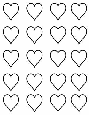 Сердечки рисунок трафарет