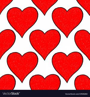 Трафарет сердца разные