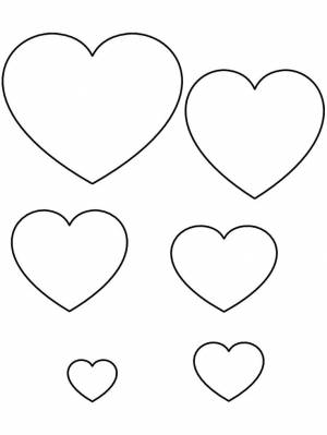 Трафарет сердца для вырезания из бумаги