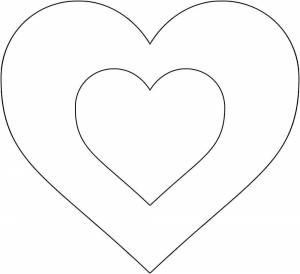 Трафареты сердце живое