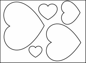 Шаблон сердца для вырезания из бумаги