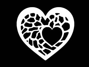 Трафареты горячее сердце