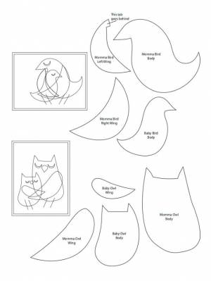 Трафареты для аппликации для детей