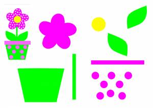 простые аппликации цветов