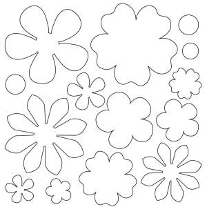 Шаблоны цветов для аппликации